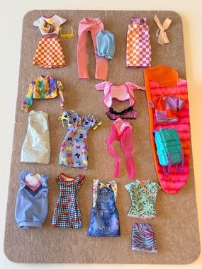 Barbie Doll Clothes and outfits bundle, EUC